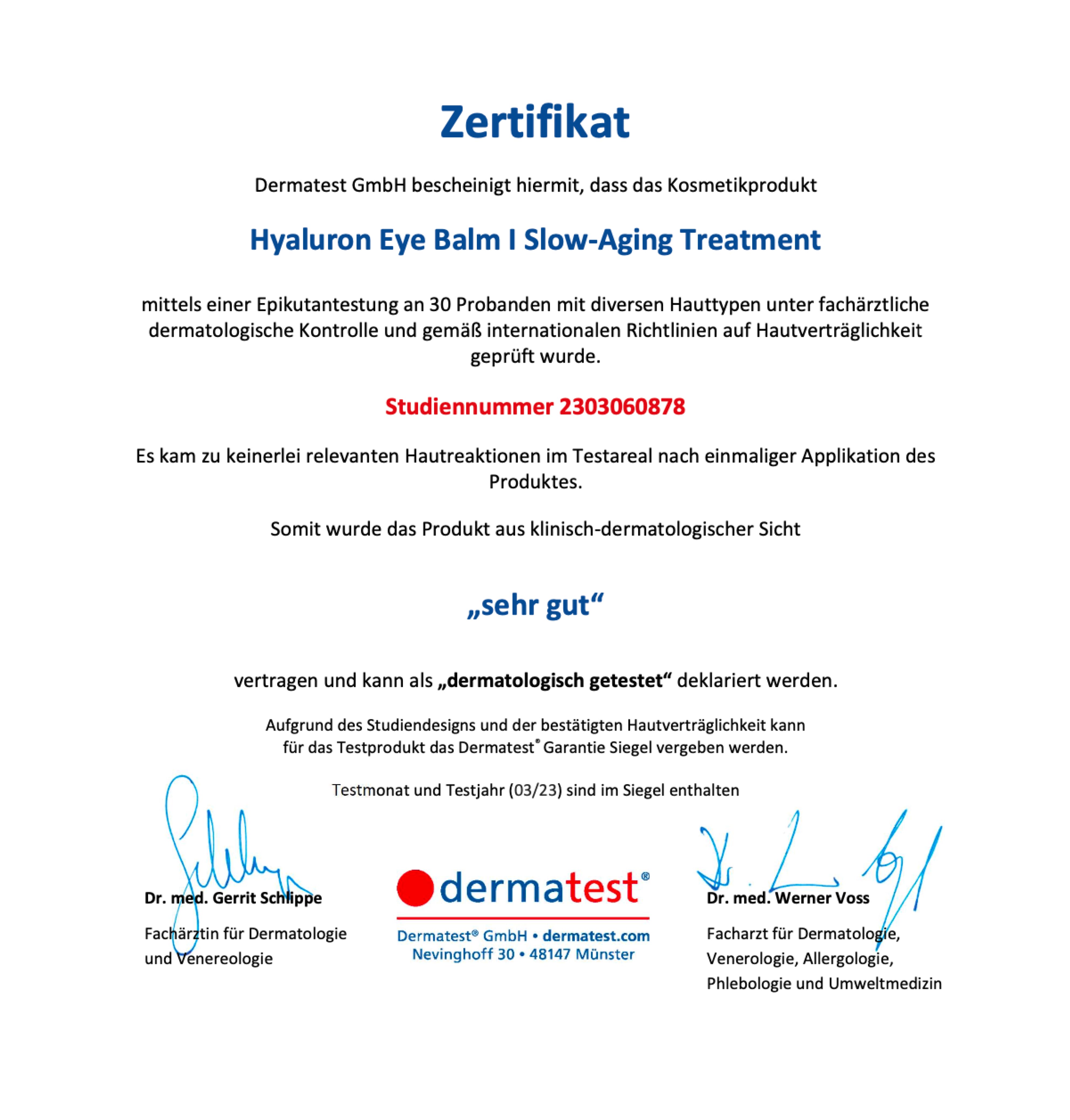 Hyaluronic Eye Balm | Slow aging treatment