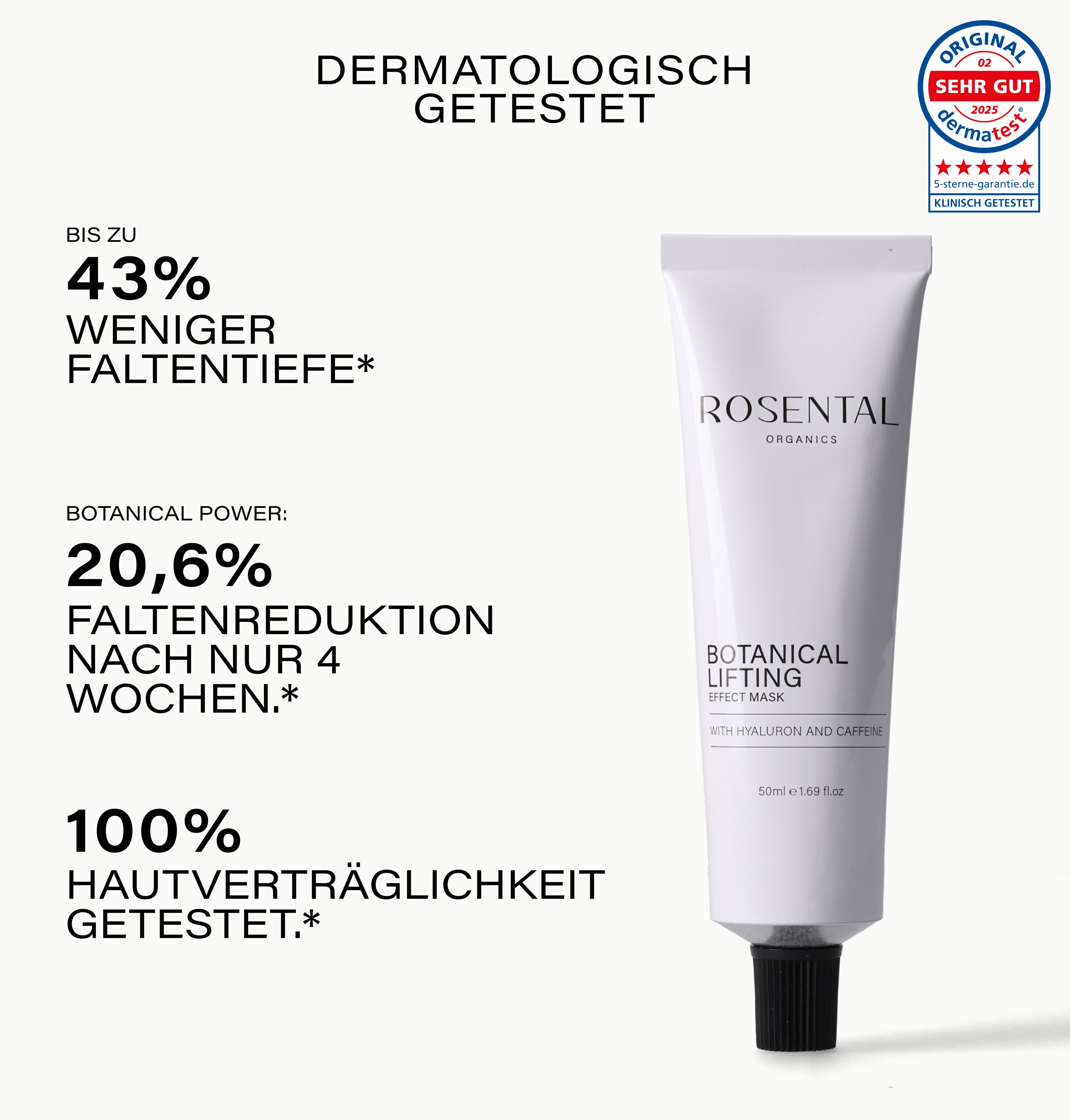 Botanical Lifting Effect Mask | with hyaluronic acid and caffeine